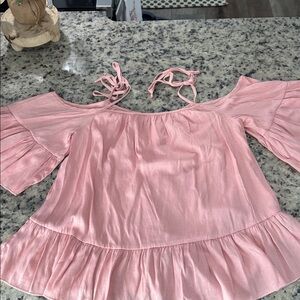 Pink Off-Shoulder Women Top